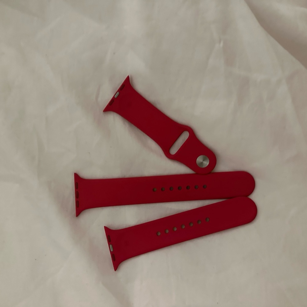 Apple red watch stripes